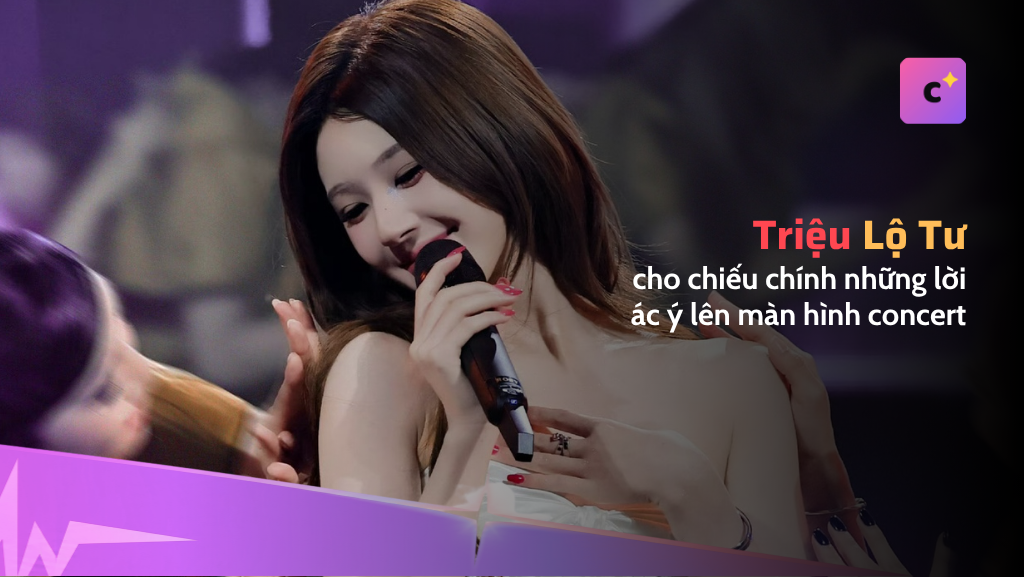 Triệu Lộ Tư chiếu lời ác ý lên màn hình trong concert đầu tiên ở nước ngoài
